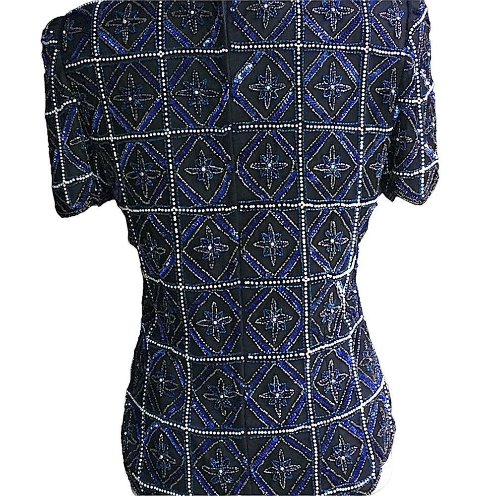 Vintage Stenay Silk Beaded Top. B4 - Picture 10 of 16